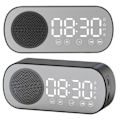 Miniatyrbild 4 av 8: Bluetooth-högtalarklocka Multifunktionell Smart Digital Mirror Väckarklocka för Home School Office Engelsk Version Z7 Svart