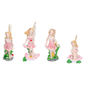 Miniatyrbilde 7 av 8: 4 stk Fe-pynt Harpiks Fe-statue Miniatyrfigurer for Hage Veranda