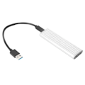 Miniatyrbillede 8 af 8: SSD Kabinet M.2 NGFF SATA Adapterboks B Key B+M Key Ekstern Harddisk Case til Win Xp/7/8/ (Sølv) Argent