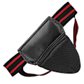 Miniatyrbillede 3 af 8: Boksning Lyskeskål Protector PU Læder Åndbar Jockstrap til Kickboxing Muay Thai Sort