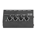 Miniatyrbillede 4 af 8: 4-kanals Mixer AC 100V‑240V Sort Ultra Lav Støj 4-kanals Kompakt Mixer til Guitarer Bas Keyboard EU Stik