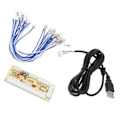 Miniatyrbillede 8 af 8: QM070911 No Delay Arcade USB Encoder DIY Arcade Encoder til Raspberry Pi 1 2 3 RetroPie