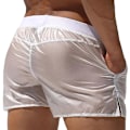 Miniatyrbild 2 av 5: Herrarnas sexiga genomskinliga badbyxor strandshorts - Khaki