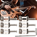 Miniatyrbilde 4 av 8: GAQ06 6 stk elektrisk gitarrsadel Kobber sinklegering sadel med rulledeler elektrisk gitar