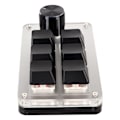 Miniatyrbild 8 av 8: Rött Mekaniskt Makro-tangentbord Plug and Play Ergonomiskt Anpassade Knoppar USB Mini Tangentbord för Desktop PC 6 Tangenter 1 Knapp