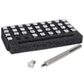 Miniatyrbillede 6 af 8: 36 stk Læder Stempler Mønster Antal Alfabet Punch Carving 1st Håndtag Craft DIY Værktøj 3,5 mm