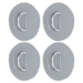 Miniatyrbilde 4 av 8: 4 stk PVC-lapp med elastisk tausett D-ring lapp bungee tausett rustfritt stål D-ring pute grå