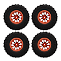 Miniatyrbild 8 av 8: 4 st 2,2 tum RC Crawler Däck med Nylon Triangulär Nav RC Bil Däck för Axial SCX10 90046 för Traxxas för Redcat GEN8 Orange