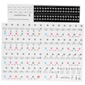 Miniatyrbild 4 av 8: Piano Key Sticker Elektronisk orgel Universaltangenter Transparent notation PasterdekorationFärgglad
