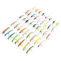 Miniatyrbilde 4 av 8: 43 stk Fiskebeitesett Minnow Kunstig Agnsfisk Universal Simuleringsagn for Ferskvann Saltvann