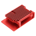 Miniatyrbild 4 av 8: För Raspberry Pi 4 b fodral Skyddslåda CNC aluminiumlegering fodral lock Röd kapsling