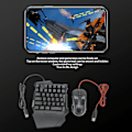 Miniatyrbilde 4 av 8: 4 i 1 mobilspill kombinasjonspakke Bluetooth mobil spillkontroller Gaming Tastatur Mus Konverter for Android for iOS