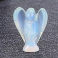 Miniatyrbillede 4 af 8: Jade Naturkrystal Engel 3-dimensionel udskæring Hjemindretning Håndværk Ornamenter 1,5 i Opal engel