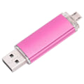 Miniatyrbild 4 av 8: 2 i 1 USB-minne OTG U Disk Hög Kapacitet Extern Datalagring Minnessticka Rosröd 64GB