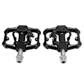 Miniatyrbillede 5 af 8: Dobbeltfunktion Cykelpedal Flade Klipsløse Klamper 3 Forseglede Lejer MTB Cykelpedal til SPDSort