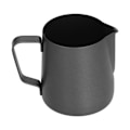 Miniatyrbillede 1 af 8: 400 ml PTFE Mælkeskummerkande med spids mund i rustfrit stål Kaffekande til hjemmet Sort