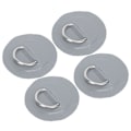 Miniatyrbilde 3 av 8: 4 stk PVC-lapp med elastisk tausett D-ring lapp bungee tausett rustfritt stål D-ring pute grå