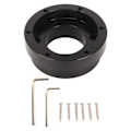 Miniatyrbilde 1 av 8: 70mm Ratt Adapterplate Legering Hub Adapterplate for Logitech for Momo for Sparco 13 14 tommer PCD Ratt Svart