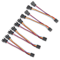 Pikkukuva 6 / 8: 5 kpl Tuuletinjatkokaapeli johto 1-2 4-napainen liitin Splitter Adapter Virransyöttömuunnin