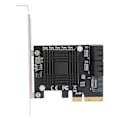 Miniatyrbillede 2 af 8: Udvidelseskort PCIE til 5 porte SATA3.0-modulomformerkort JMB585-chip til computer