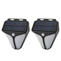 Miniatyrbillede 6 af 8: 2 stk. Solcelled Bevægelsessensor Alarm Advarselslys Lydalarm Lampe 4 Tilstande Vandafvisende til Hjem Have