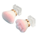 Miniatyrbillede 4 af 8: 2 stk Makeup Pudderbørste Multifunktionel Bærbar Blød Børste Krystal Base Ail Støv Børste til Makeup Nail Art