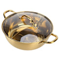 Miniatyrbillede 5 af 8: Hot Pot 30,3 cm Diameter 304 Rustfrit Stål Rustfrit Separat Design Mandarin And PotGuld