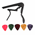 Miniatyrbild 1 av 8: Capo Quick Release String Clamp-tillbehörssats med 5 st gitarrplock för basbanjosvart