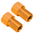 Miniatyrbild 7 av 8: 2 st/set Presta till Schrader cykelventilomvandlare Slitstark mountainbikepumpadapter Gyllene gul