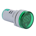 Miniatyrbild 4 av 7: LED Voltmeter Signalljus Digital Display DC Spänningsmätare Indikator Rund Lamp Tester (Grön)