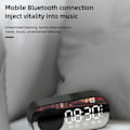Miniatyrbild 6 av 8: Bluetooth-högtalarklocka Multifunktionell Smart Digital Mirror Väckarklocka för Home School Office Engelsk Version Z7 Svart