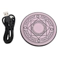 Miniatyrbilde 1 av 8: Magic Array trådløs lader 20W rask trådløs lader med pustelys-effekt Sakura Pink Skrivebordsdesign