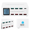 Miniatyrbilde 7 av 8: 8 I 1 multifunksjons USB-ladingstasjon Smart Socket Bracket 100W Max 100‑240VEU
