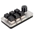 Miniatyrbild 6 av 8: Rött Mekaniskt Makro-tangentbord Plug and Play Ergonomiskt Anpassade Knoppar USB Mini Tangentbord för Desktop PC 6 Tangenter 1 Knapp