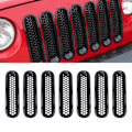 Pikkukuva 5 / 8: 7kpl musta auton etupuskurin säleikkö sopii Jeep Wrangler JK 2007-2017