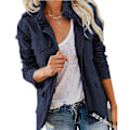 Miniatyrbillede 4 af 5: Sort XL Dame Zip-Up Jakke med Flere Lommer