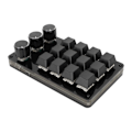 Miniatyrbillede 6 af 8: Mini 12-tasts tastatur med 3 knapper tilpasset program Hot Swappable tastatur Kabeladskillelse Blå switch Mekanisk tastatur