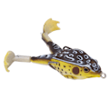 Miniatyrbillede 6 af 8: Froske-agn Blødt Silikon Kunstigt Thunder Frog Agn Fiske-agn med Dobbelt Propellerfødder Sort Gul