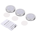 Miniatyrbild 1 av 8: 3st Trådlös PIR Automatisk rörelsesensor Nattljus 6 LED Round Body Batteridriven lampa