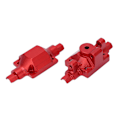 Pikkukuva 8 / 8: 1/24 RC-akseli kotelo ECX 1/24 Barrage RGT 1/24 FTX 1/24 alumiiniseosvaihto RC etu- ja taka-akseli kotelo Punainen