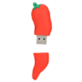 Miniatyrbillede 2 af 8: USB Flash Drive Rød Peberfrugt Form Sød Hukommelsespind Pen Drev til Studerende Børn Gave 128GB
