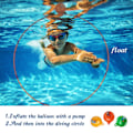 Miniatyrbillede 7 af 8: Poollegetoj Simring Dykning Flydering Flydende Poolringe med Flydende Bold