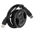 Miniatyrbillede 7 af 8: JK38h USB2.0 HUB AllInOne 3 porte Desktop rund form Ingen ekstern strømforsyning dockingstation