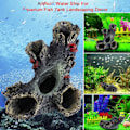 Miniatyrbillede 2 af 8: Kunstig harpiks Aqua Akvarium Død Træfisk For at Undgå Huller Tank Ornament Dekoration
