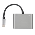 Pikkukuva 6 / 8: 4-in-1 Type C - PdHDMiVGaUSB Hub -sovitin tietokoneen elektroniikkatarvike hopea