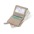 Slim RFID-Secure Men's Wallet with Coin Pocket - Leather Zipper Wallet Grey Grey 81