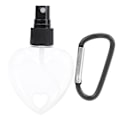 Miniatyrbillede 1 af 8: Rejse tom sprayflaske med nøglering 50 ml transparent hjerteformet plastikbeholder Sort spraydysespids