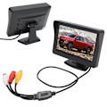 Miniatyrbild 8 av 8: 4,3-tums LCD-backup-skärm DC 12V vridbar bakifrån Back-up-skärm för billastbil RV minivan