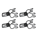 Miniatyrbillede 3 af 8: 100 stk. Kanin Binder Clips Udhulet Sød Stærk Klemning Holdbar Metal Små Papirclips til Dokumenter Tøj Papir Sort