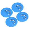 Miniatyrbillede 7 af 8: 4 stk. PVC Patch Elastisk Reb Sæt D-Ring Patch Bungee Cord Sæt Rustfrit Stål D-Ring PadBlå